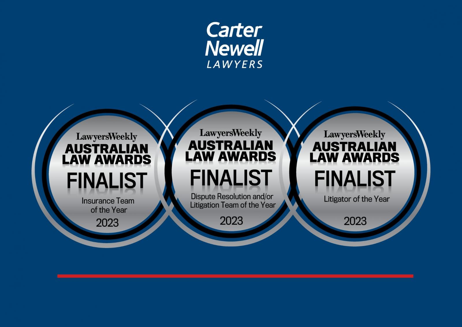 Carter Newell make the cut for Australian Law Awards